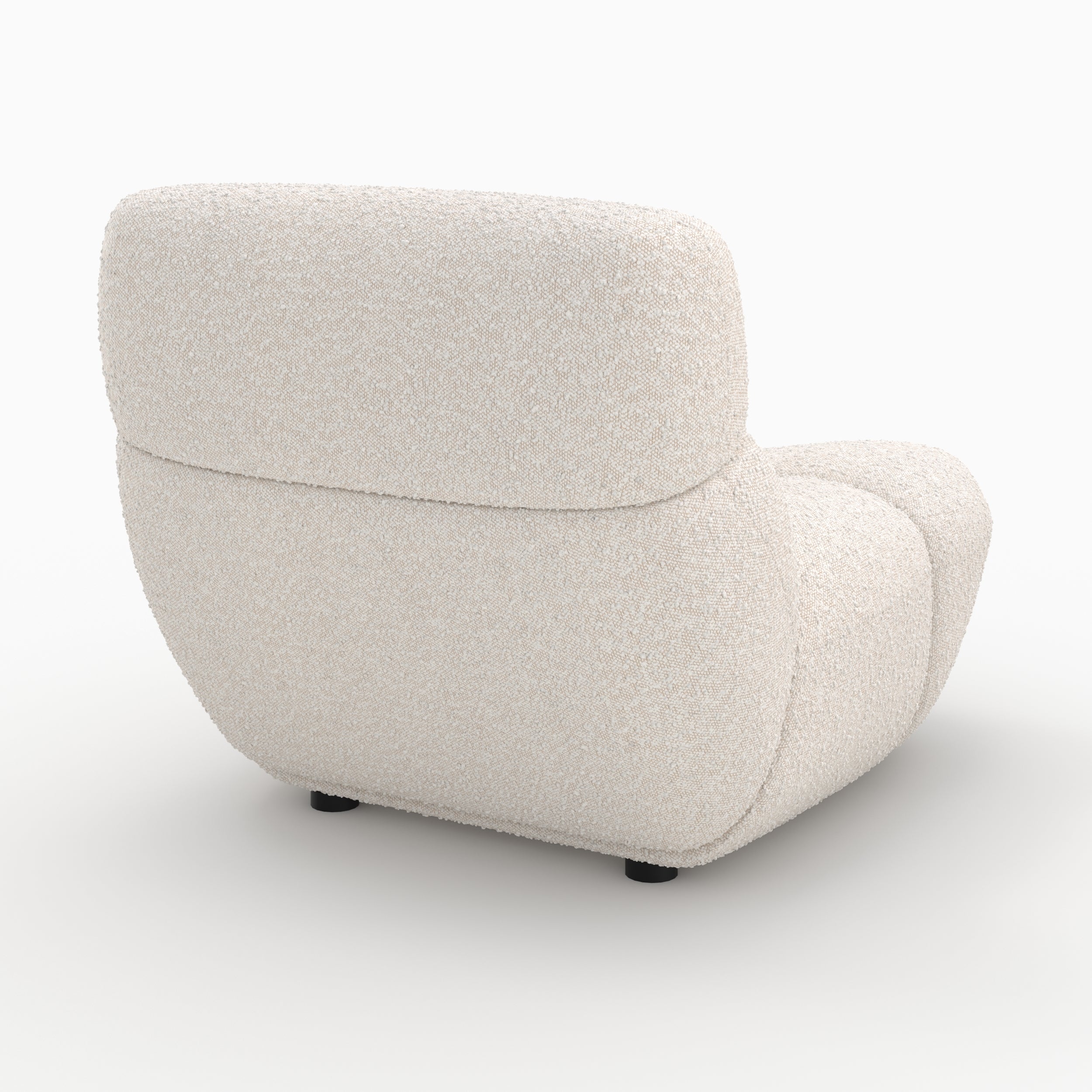 Assise relax teddy fauteuil bouclé blanc moelleux