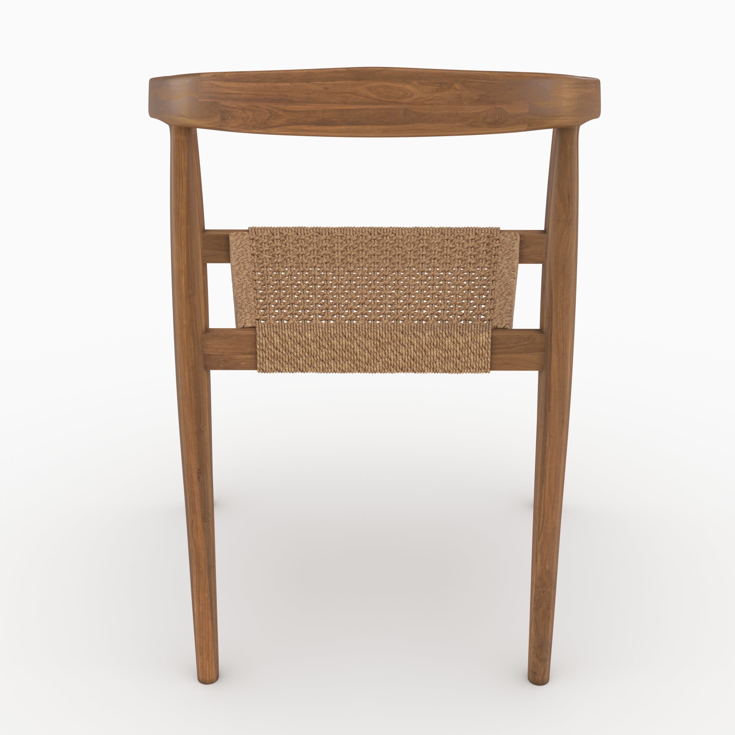 Bali lot 2 chaises tissage synthétique teck