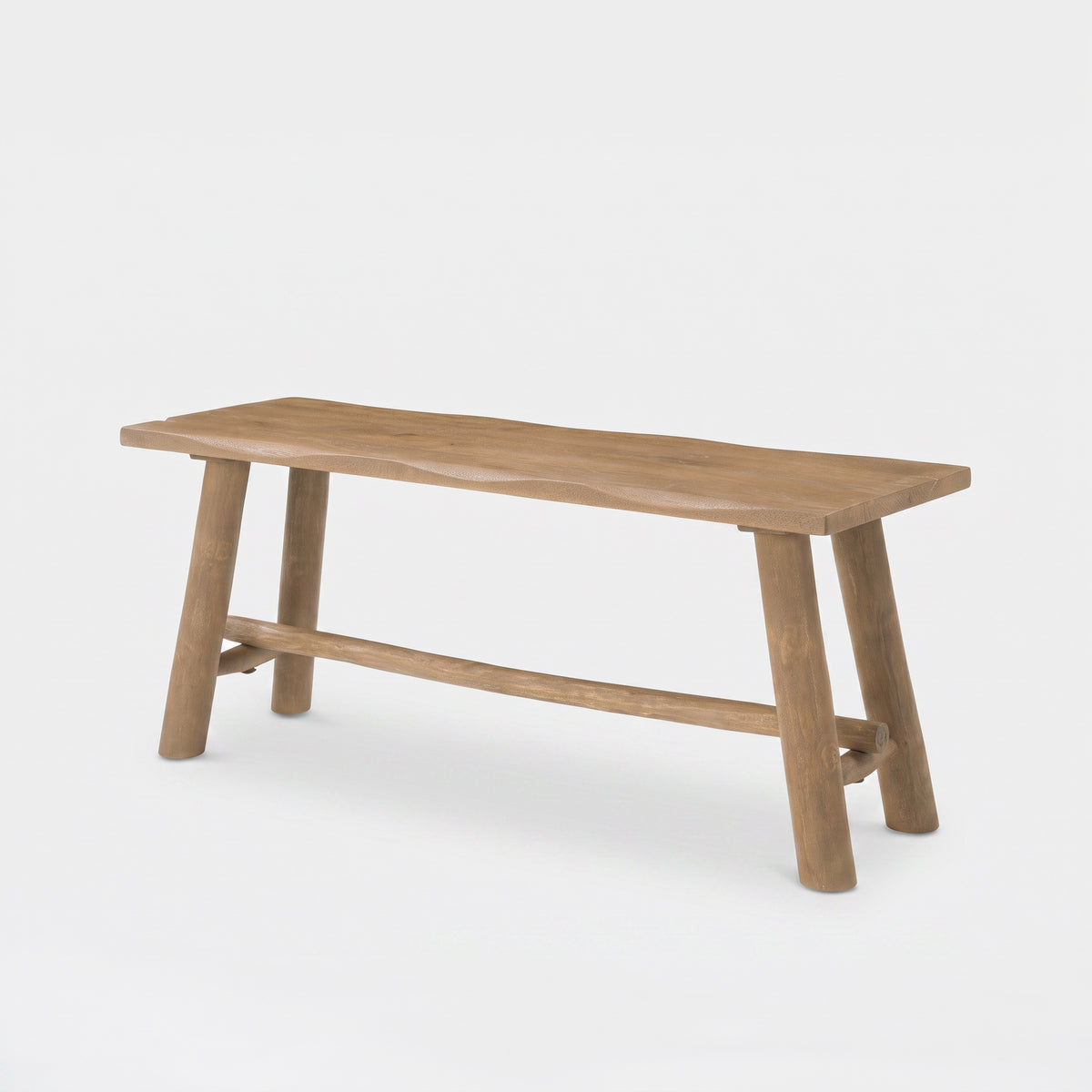 Banc 2 places Toxis en bois de manguier marron 110 cm - Maison Pavane