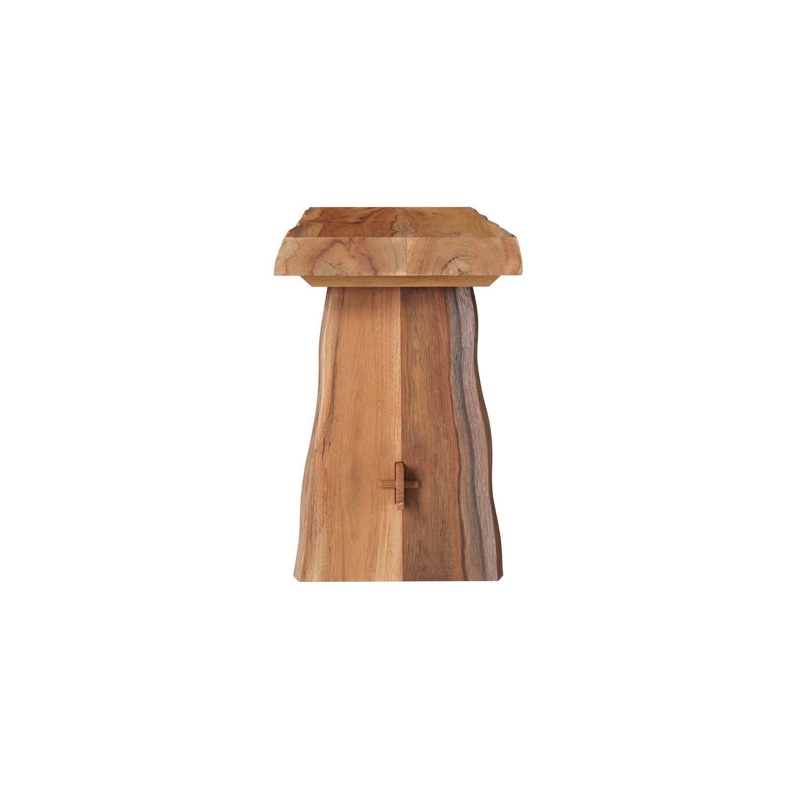 banc en bois de teck recycle 90 cm vic