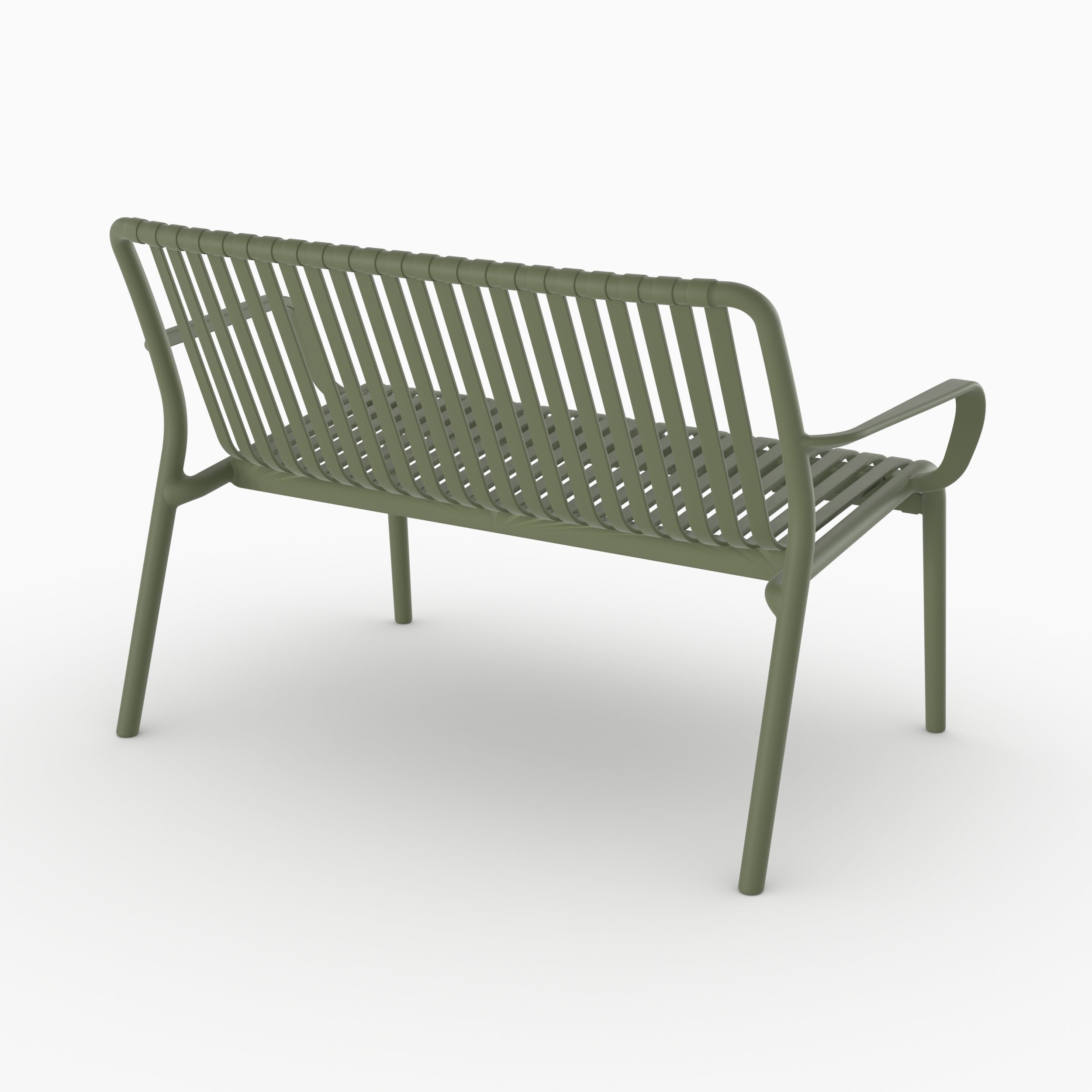 Banquette Ivy extérieur vert plastique 2 places