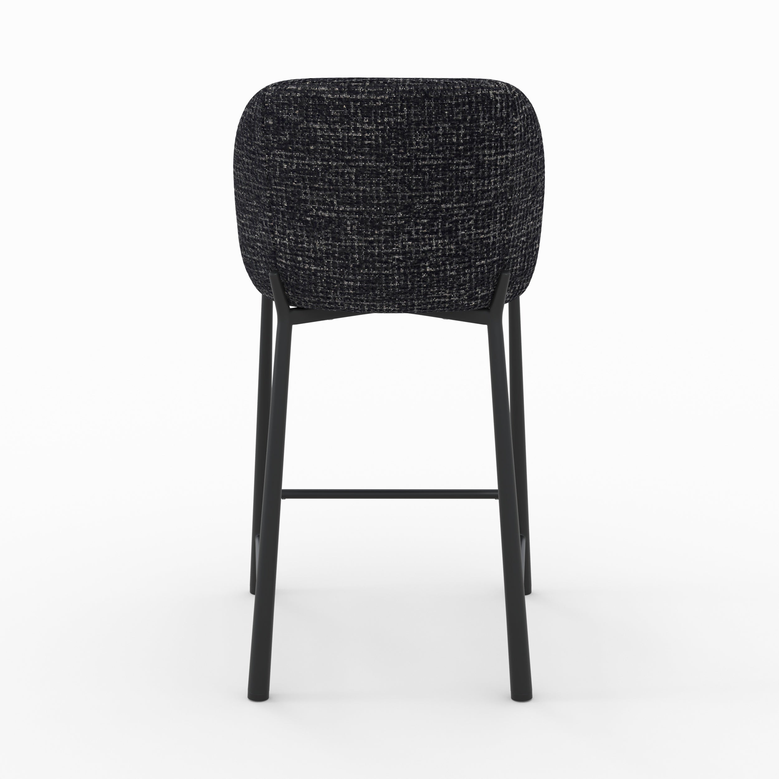 Bento tabouret tissu texture noir confort ilot central vue arrière