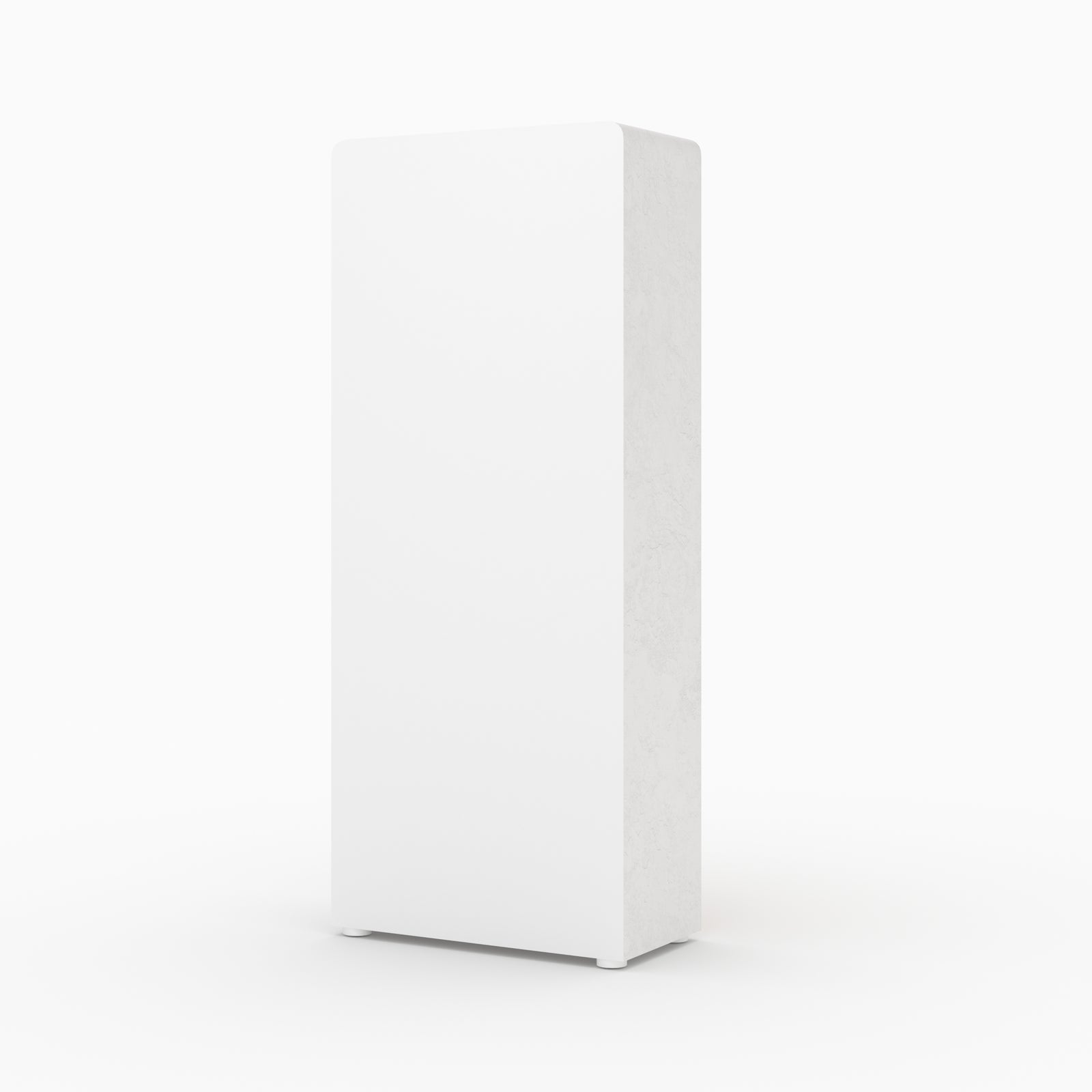 Bibliotheque Fira plâtre blanc cassé 190cm acacia vue face packshot