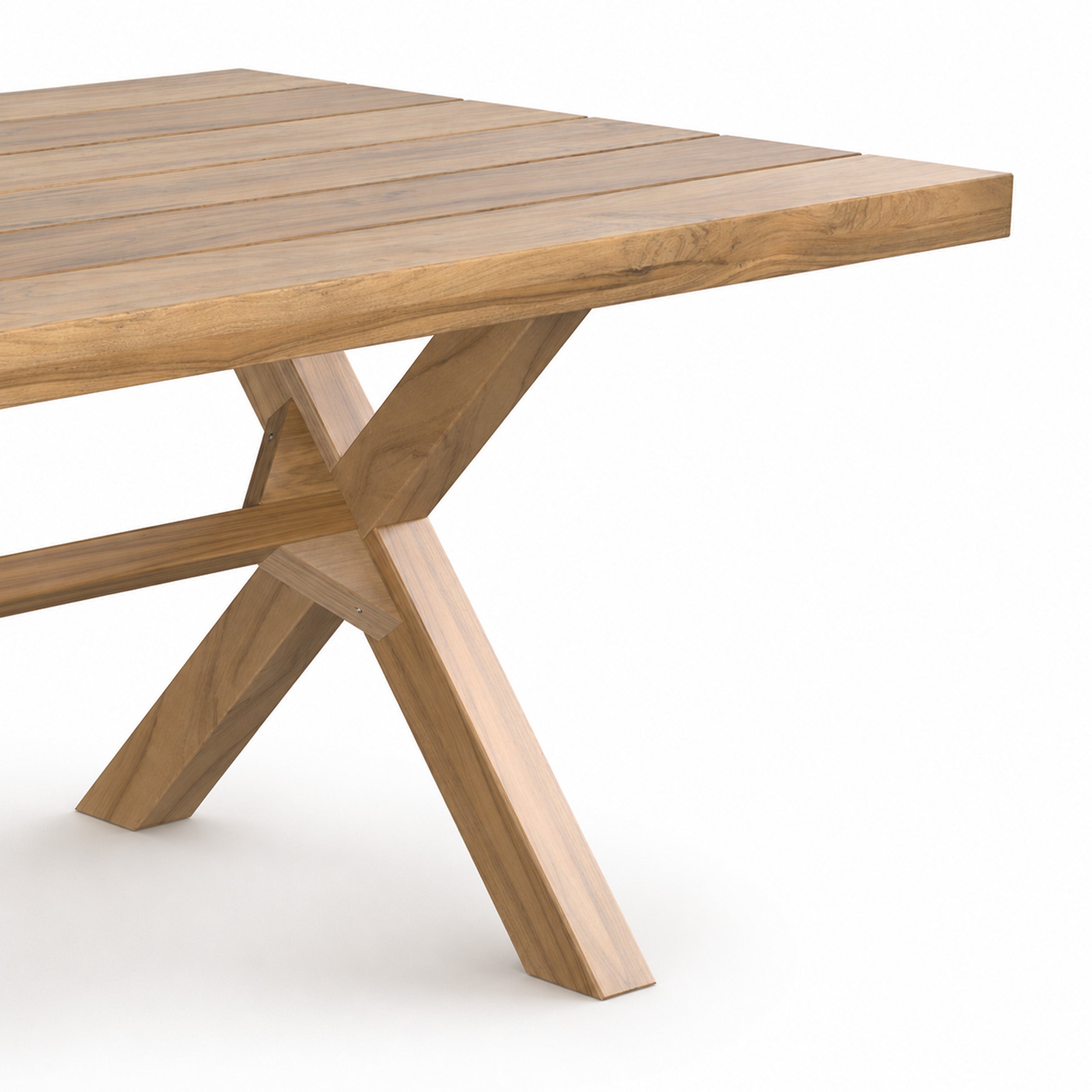 Table et chaises de jardin Suri en bois de teck massif, 6 personnes