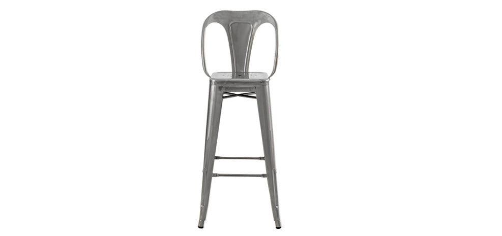 chaise de bar chrome brillant