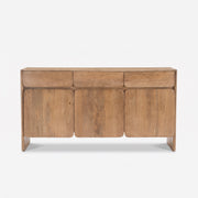 Buffet Achille en bois de manguier marron clair, vue de face - Maison Pavane