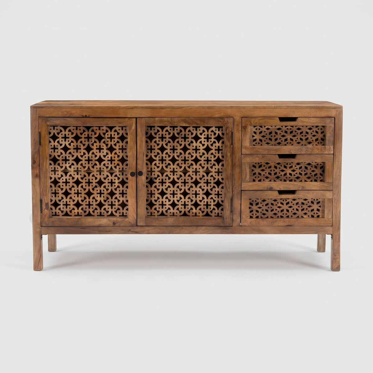 Buffet ajouré Jaya en bois de manguier - Maison Pavane