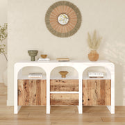 Buffet blanc cassé et bois Fira