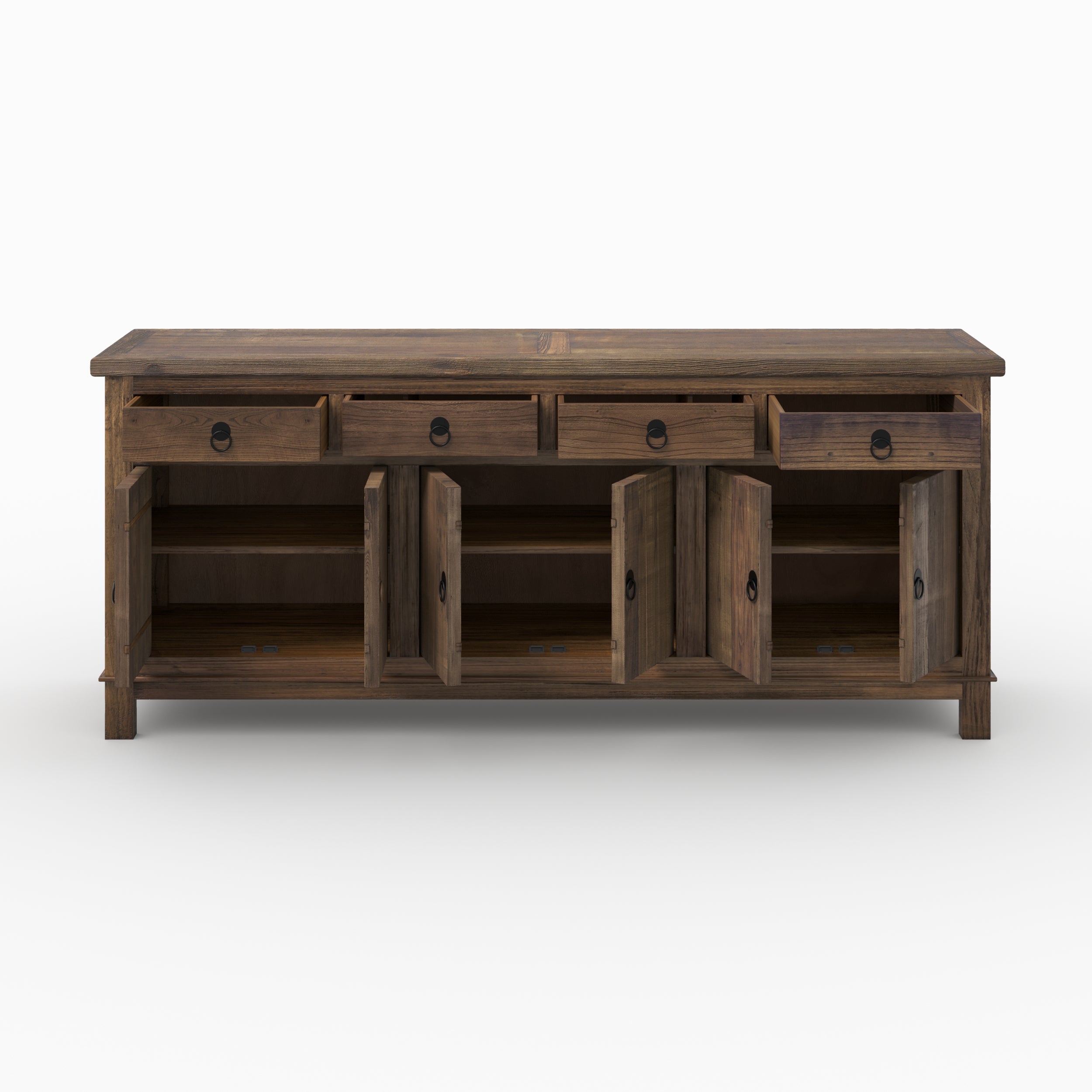 Buffet bois 4 tiroirs mastic 3 portes