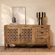 buffet en bois de manguier jaya ajoure rdv deco rangements