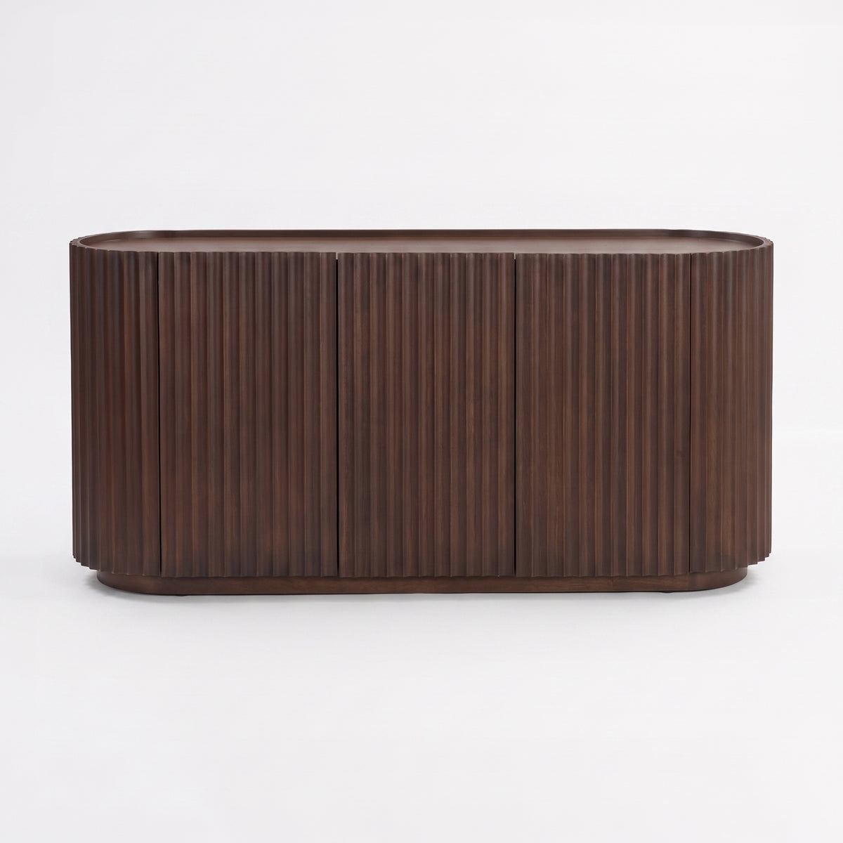 Buffet Lio en bois de manguier noyer, vue frontale - Maison Pavane