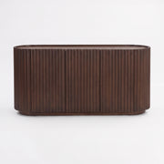 Buffet Lio en bois de manguier noyer, vue frontale - Maison Pavane