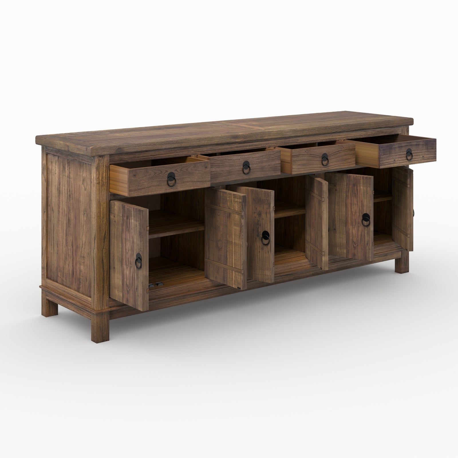 Buffet mastic 3 portes bois 4 tiroirs