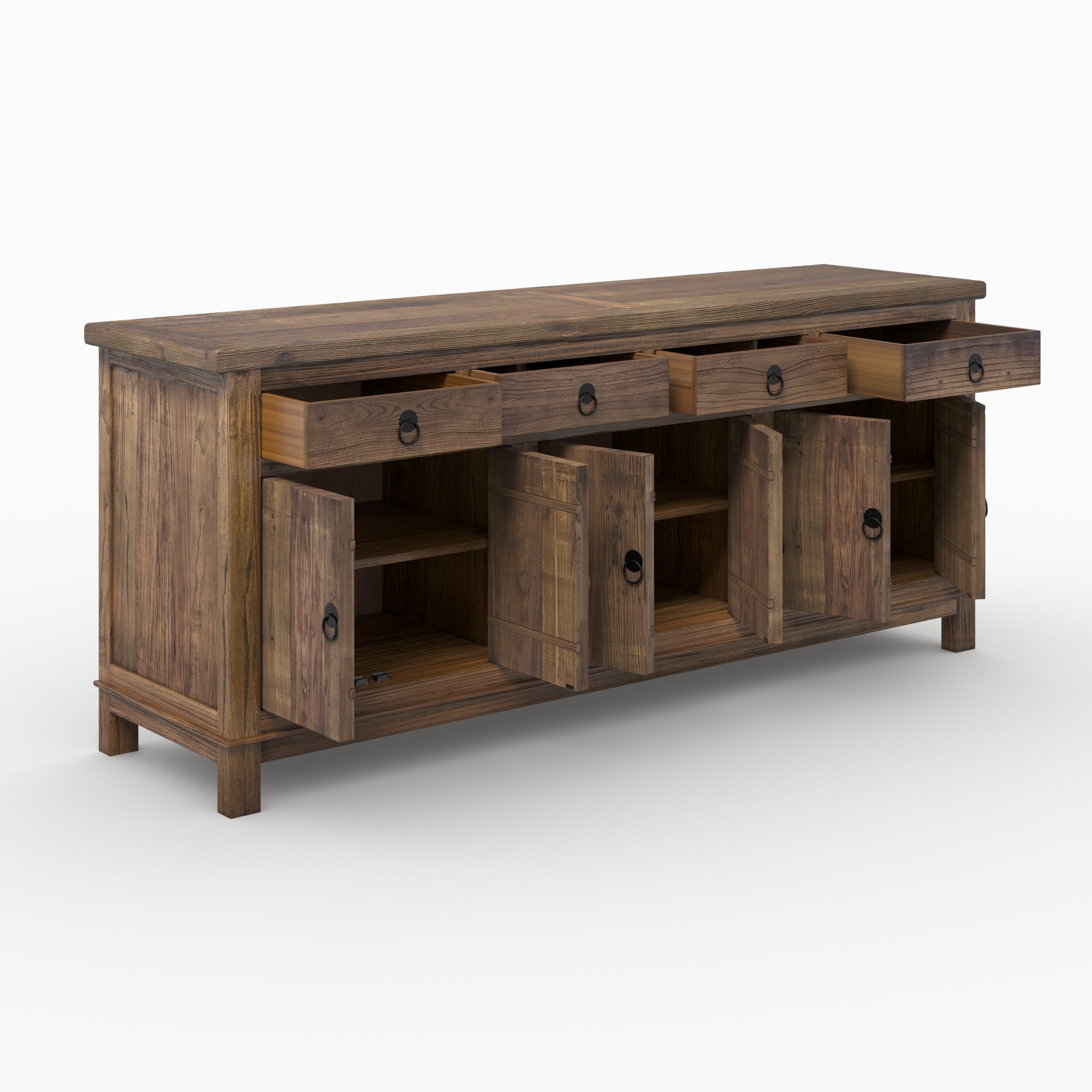 Buffet mastic 3 portes bois 4 tiroirs