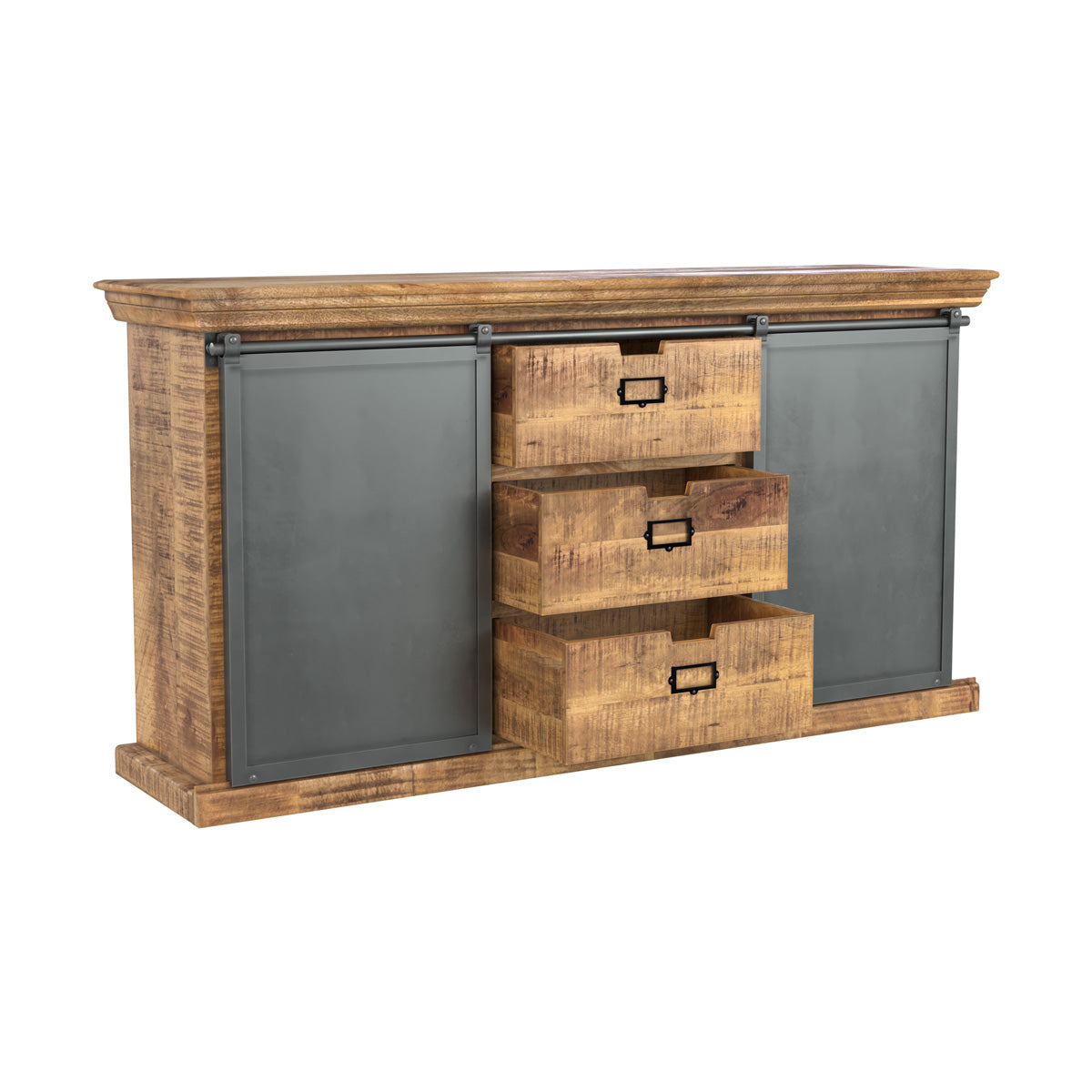 buffet tabuk 2 portes coulissantes en metal