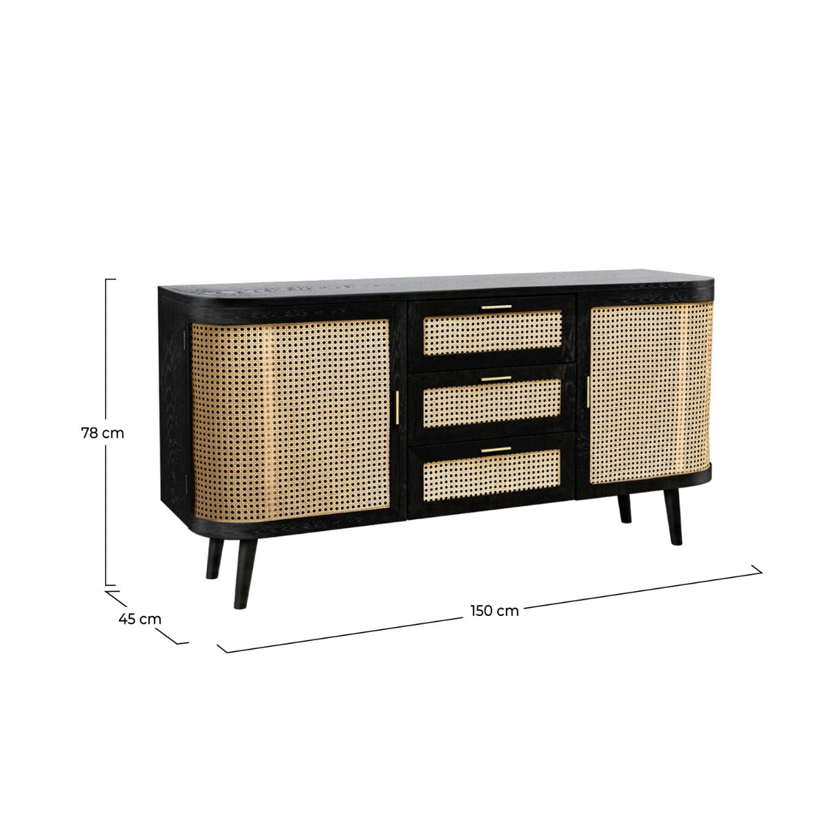 buffet wendy nero in legno di canna_1