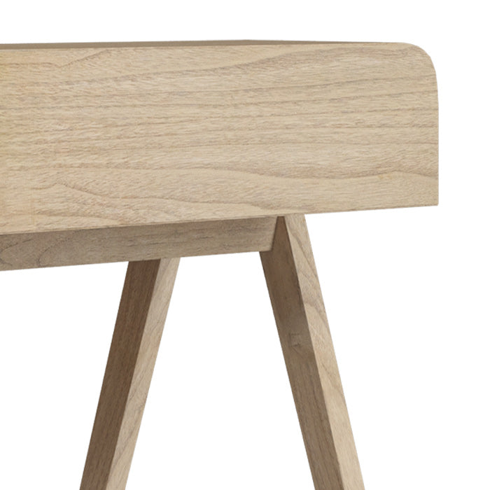 scrivania khao in legno di mindi e rattan