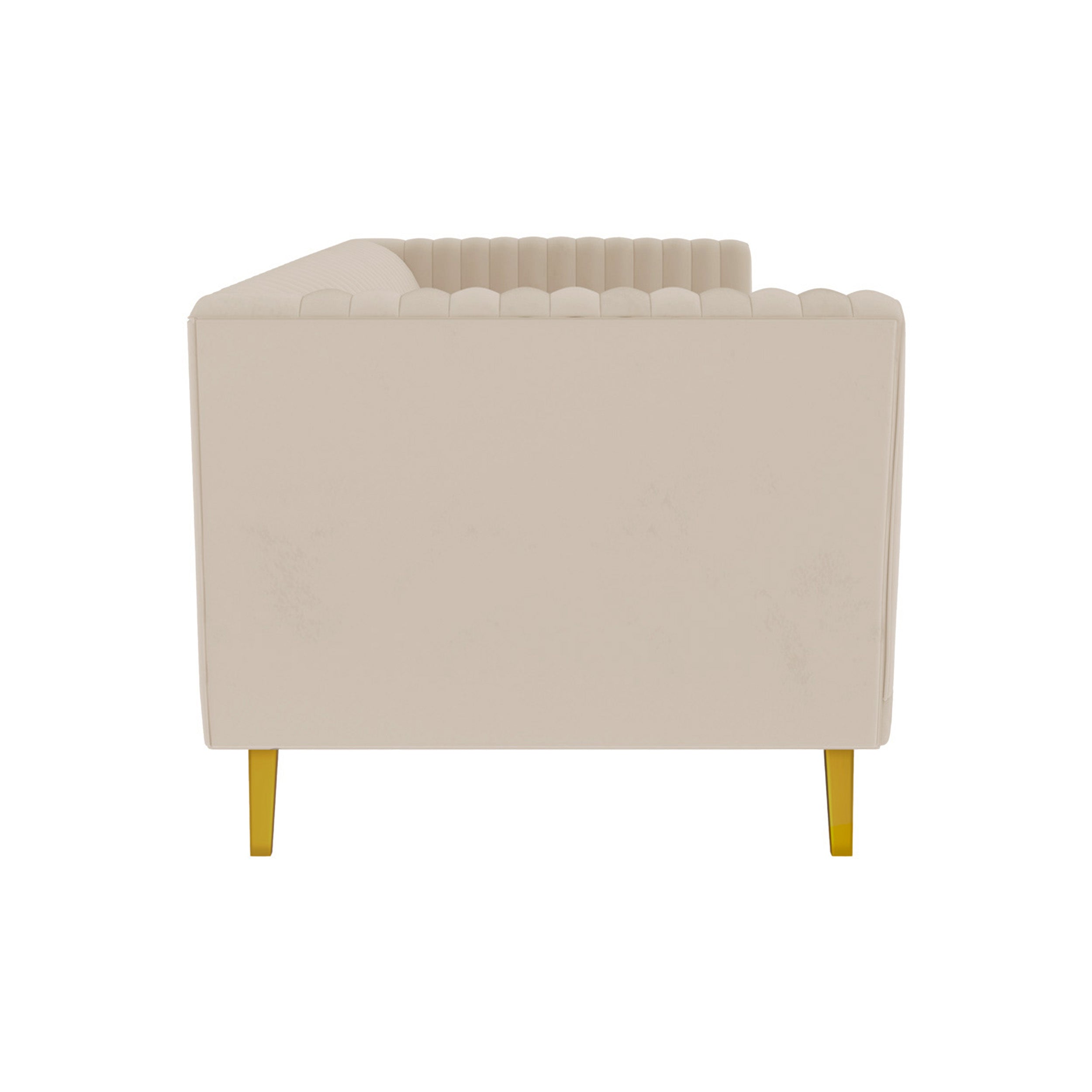 Canapé Gatsby 2 places en velours beige