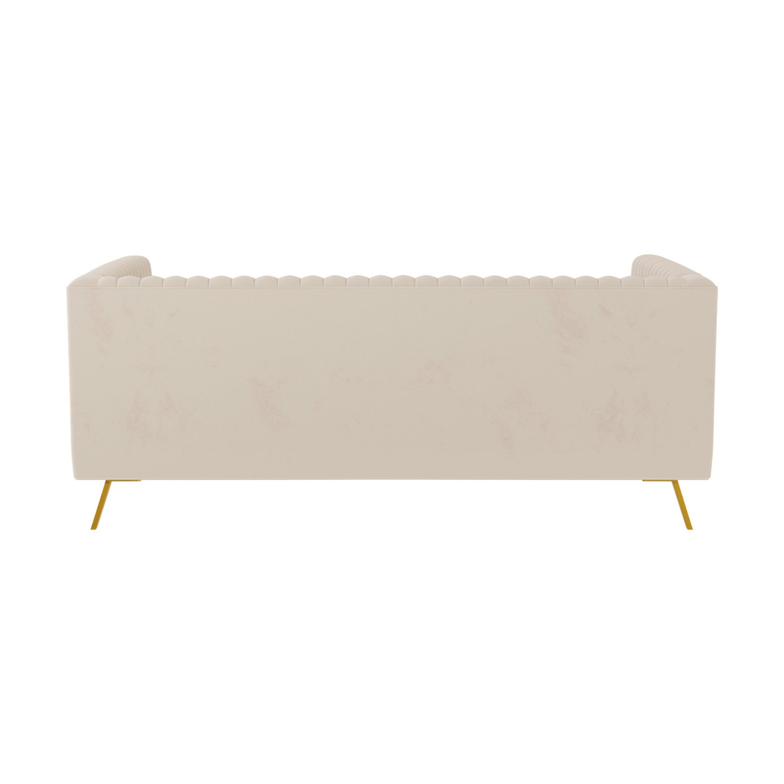 Canapé Gatsby 2 places en velours beige