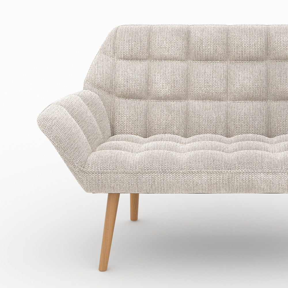 divano 2 posti tessuto texture grigio chiaro simba