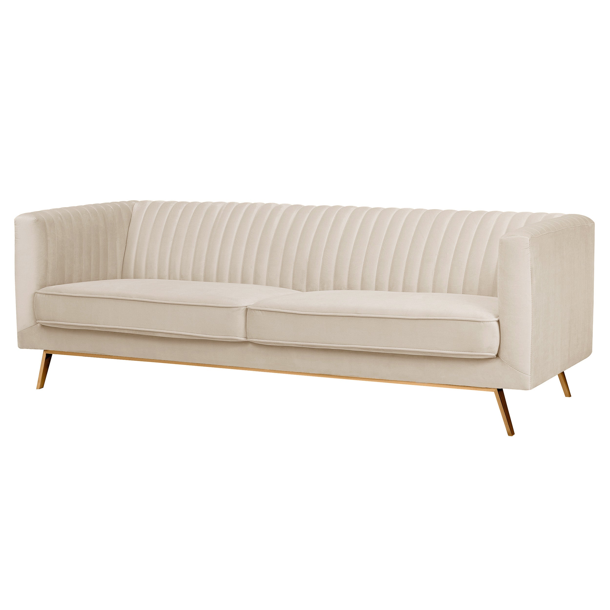 Canapé Gatsby 3 places en velours beige