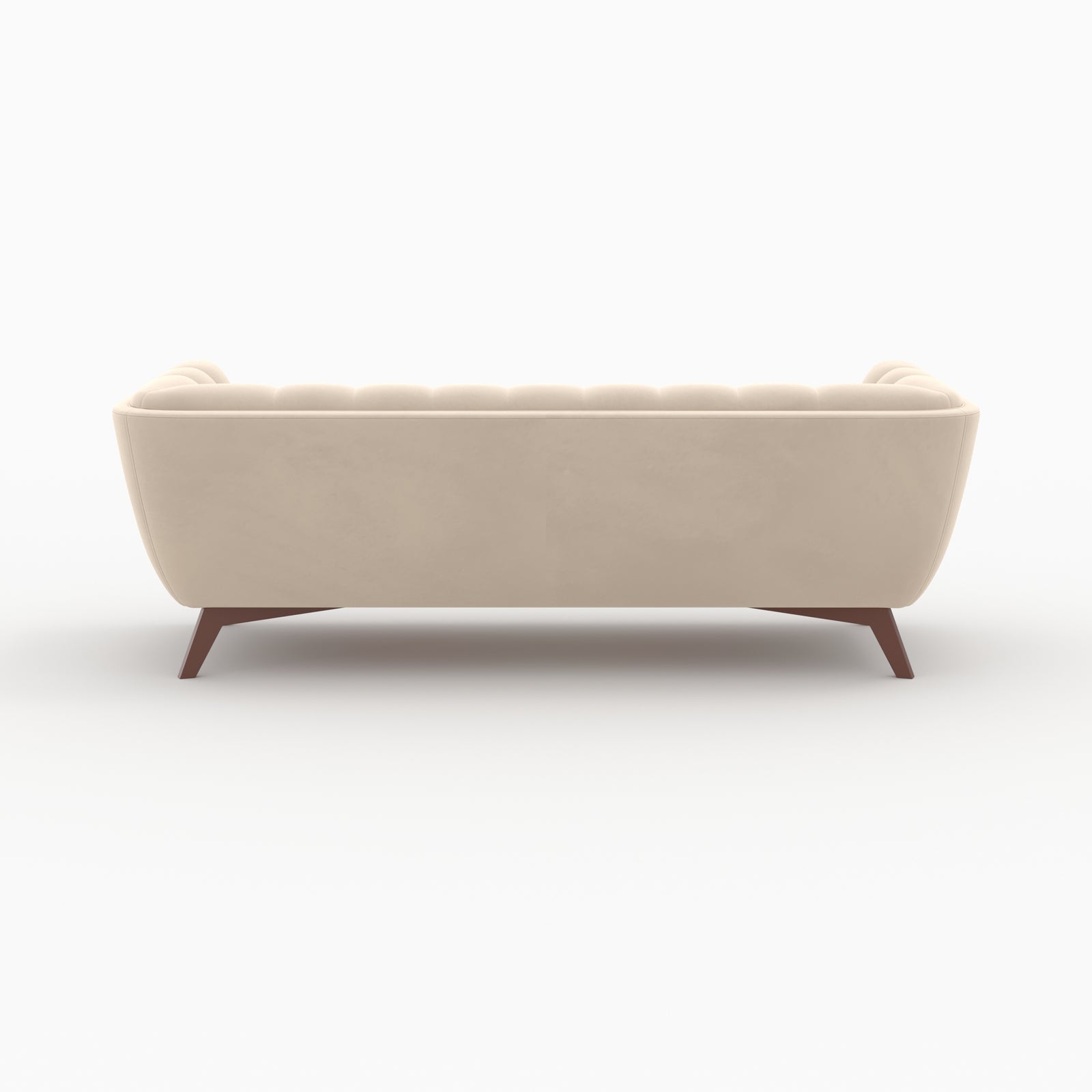 Canapé 4 places fauteuil Mona velours beige