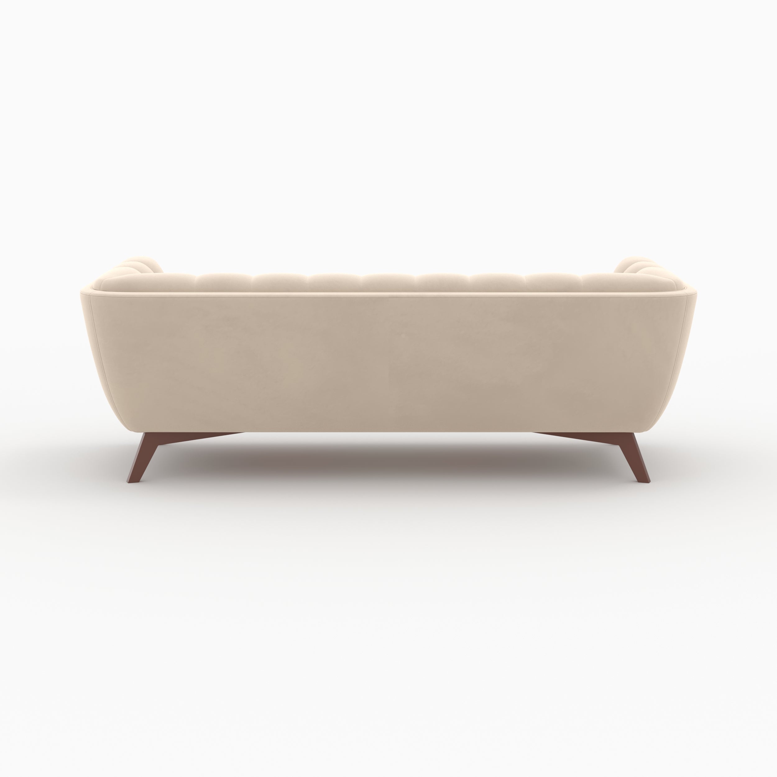 Canapé 4 places fauteuil Mona velours beige