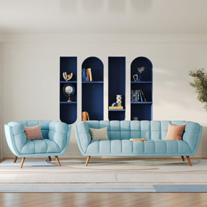 divano blu chiaro carmen 3 posti rdv deco