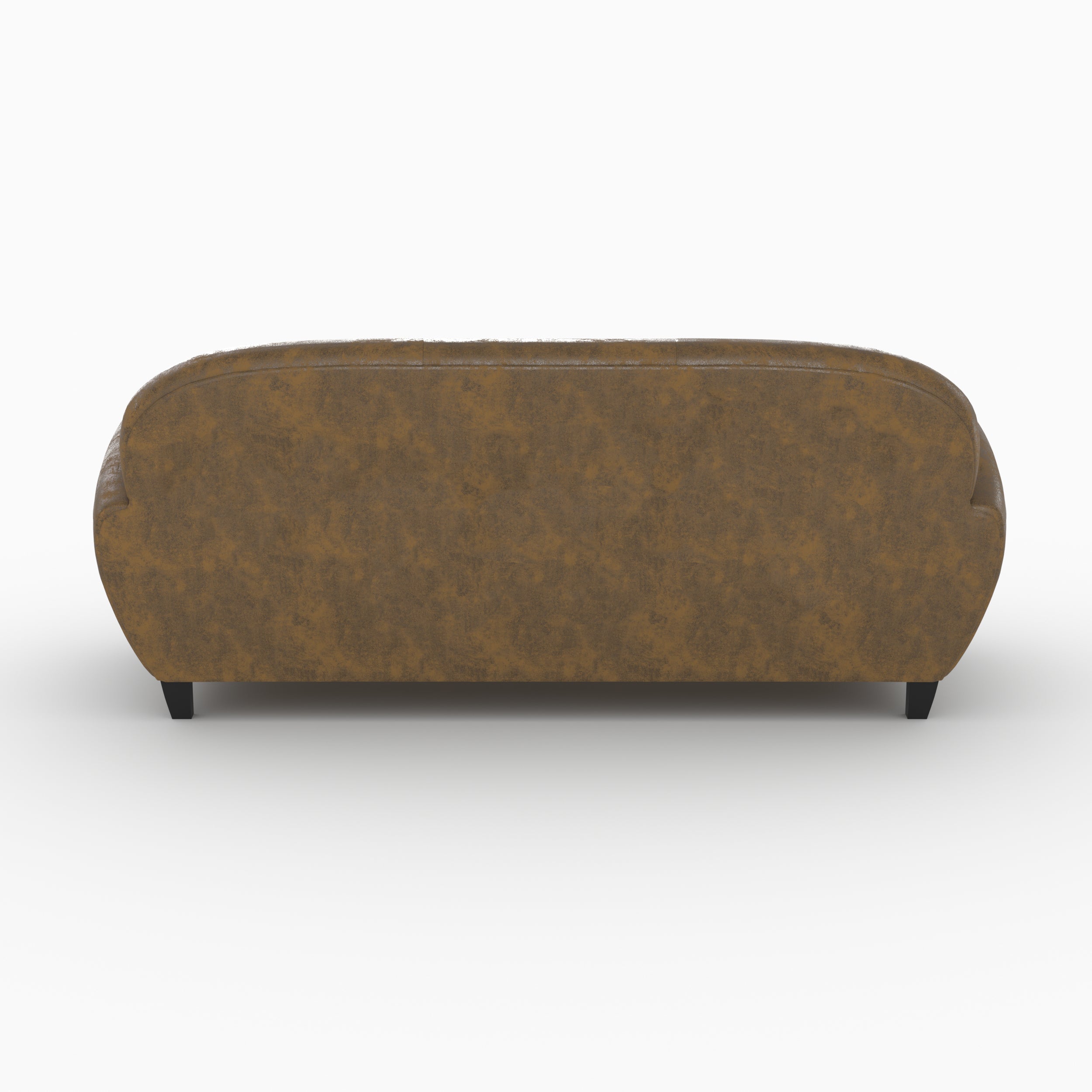 Canapé Club 3 places marron vieilli en microfibre