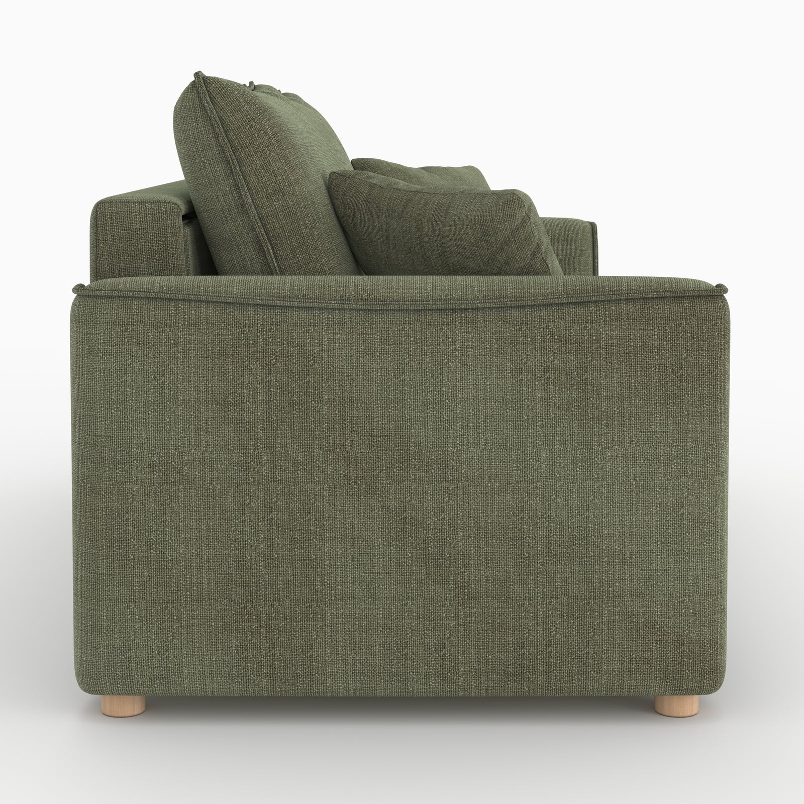 divano letto 2 posti Olympe tessuto texture verde kaki