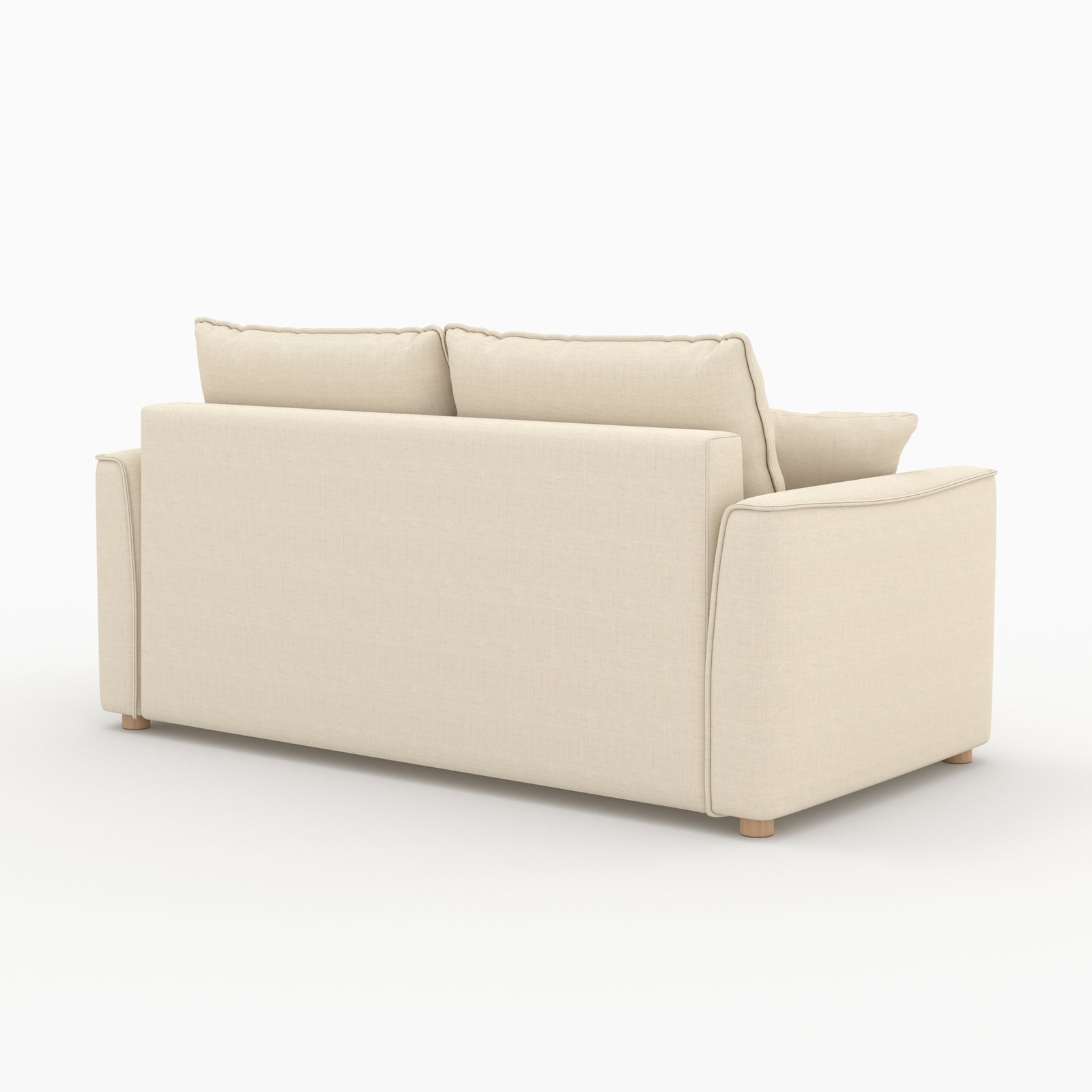 divano letto Olympe 2 posti in tessuto beige texture