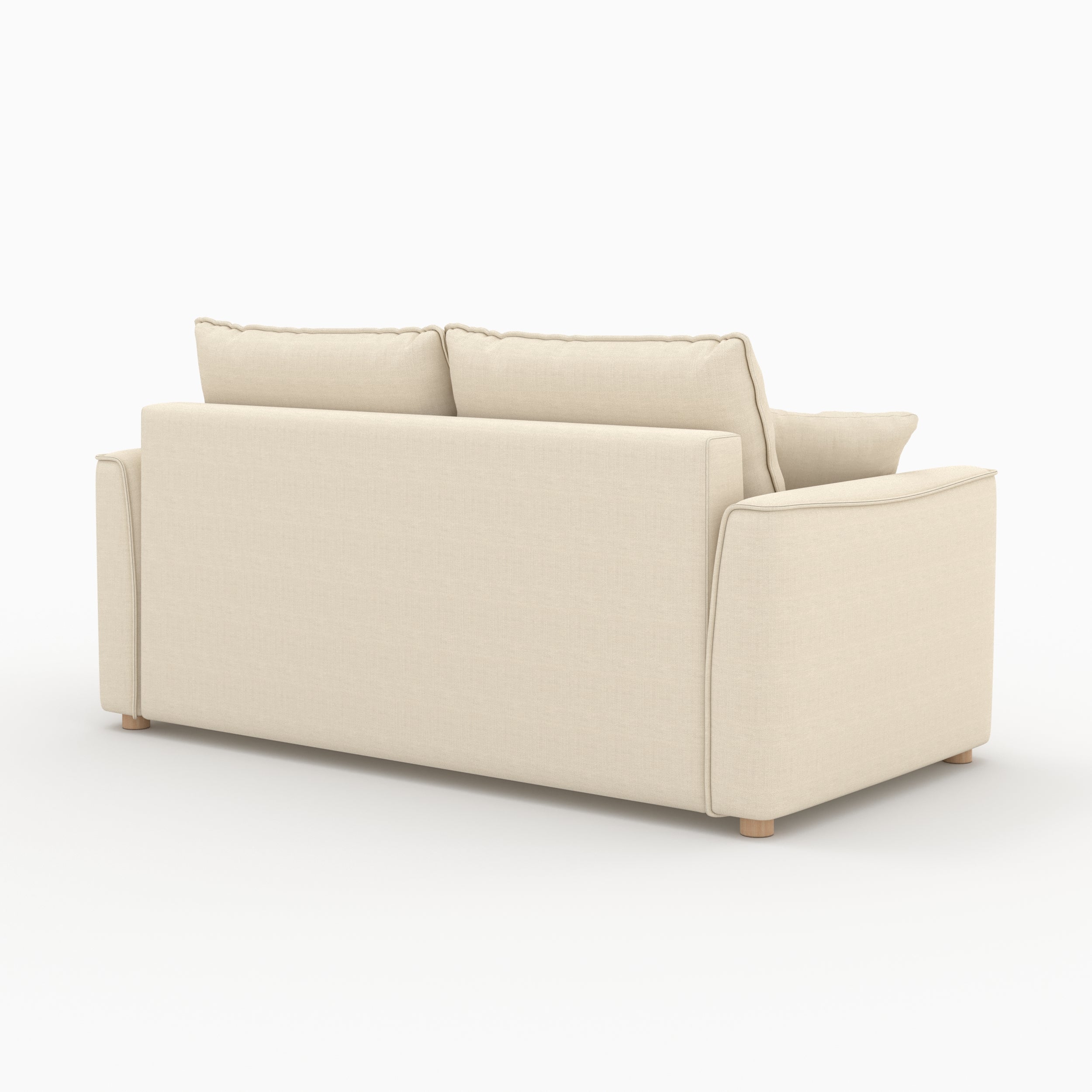 divano letto Olympe 2 posti in tessuto beige texture
