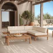 Canapé d angle de jardin Nadila blanc