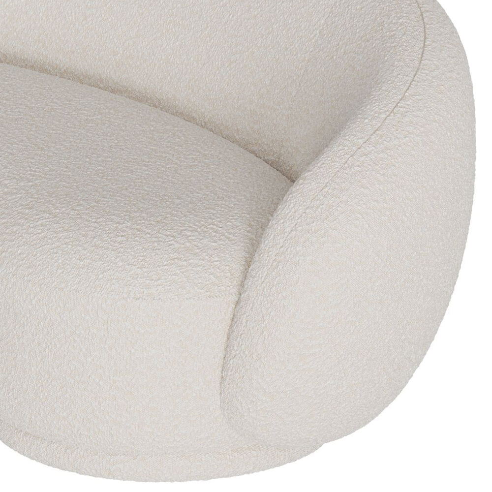 divano in tessuto bouclé bianco 3 posti nova