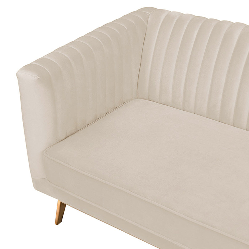 Canapé Gatsby 3 places en velours beige