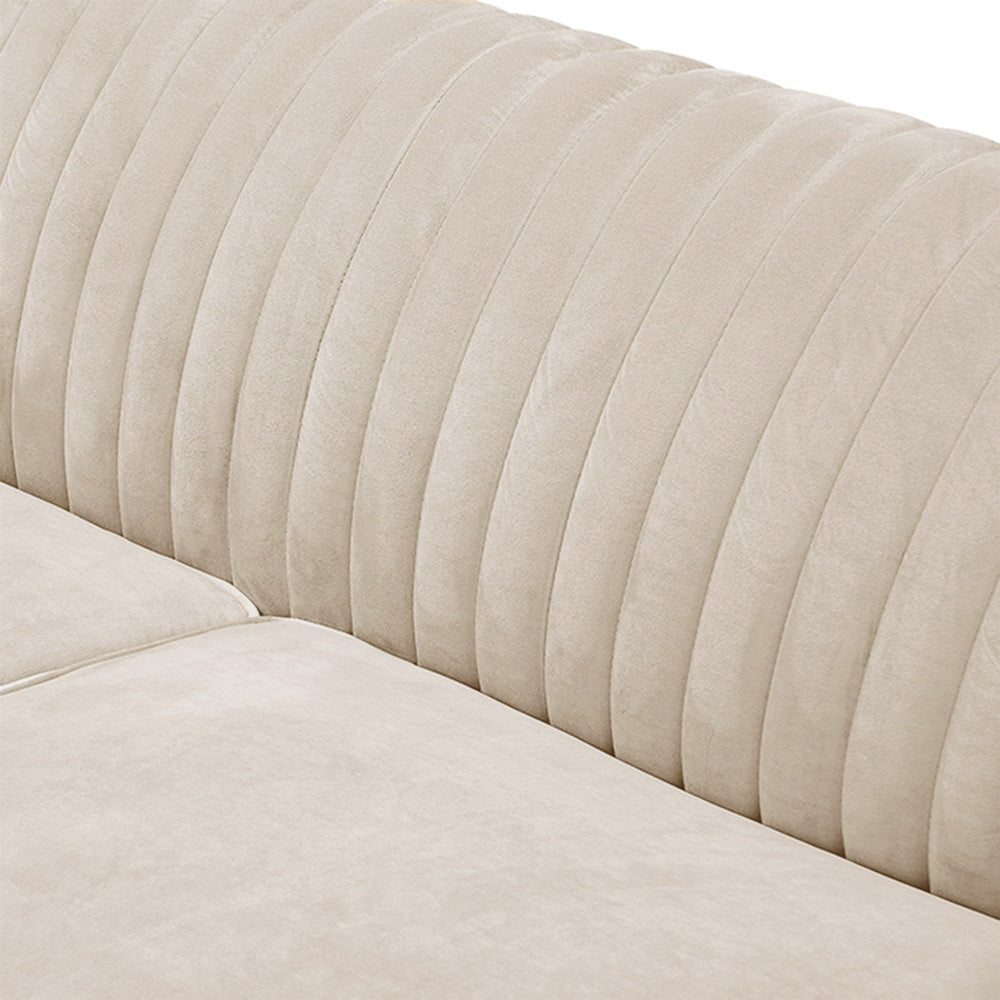 Canapé Gatsby 3 places en velours beige