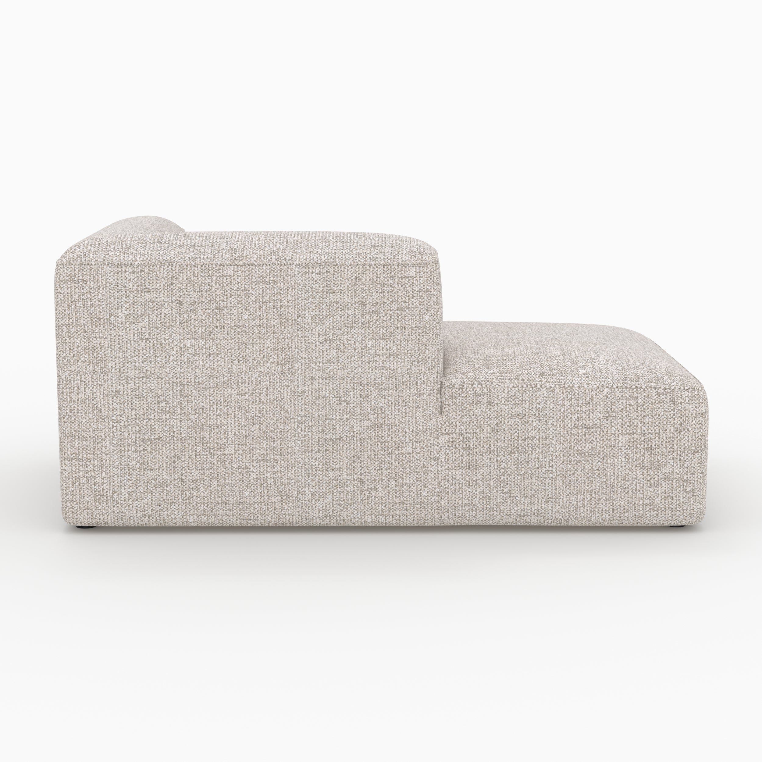 Canapé Hestia beige angle gauche 4 places poufs modulable