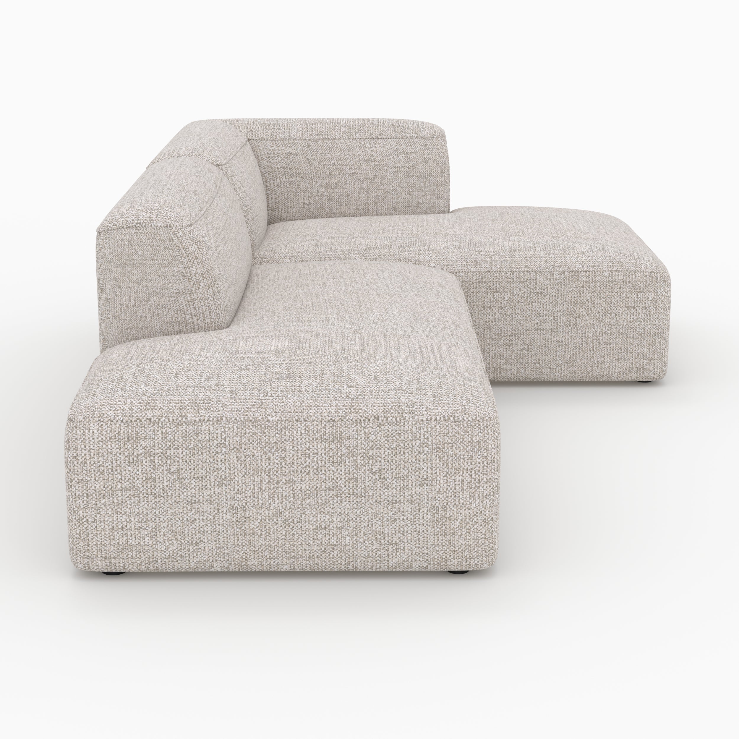Canapé Hestia tissu beige angle droit modulable 4 places