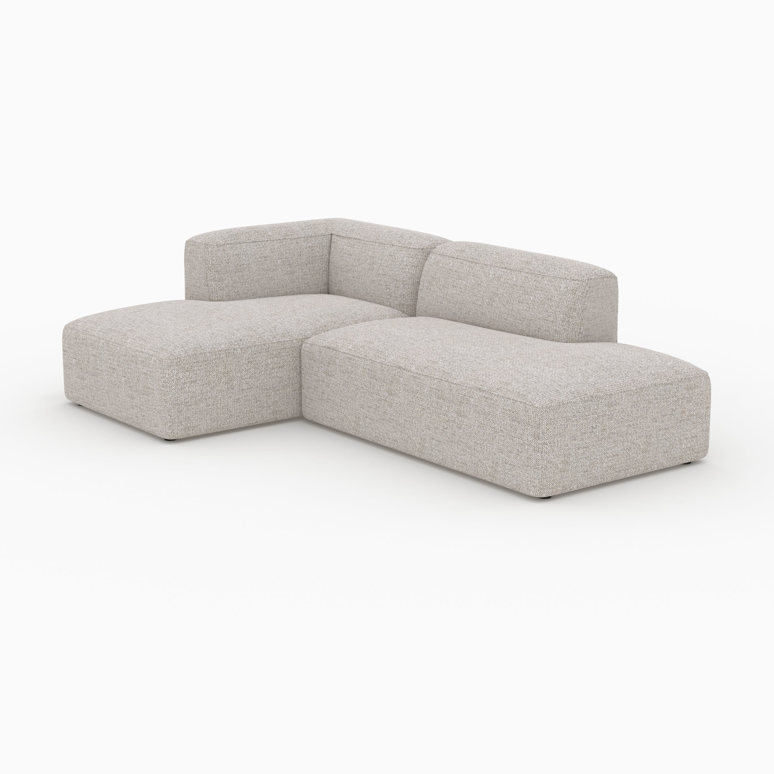 Canapé Hestia tissu beige angle gauche modulable