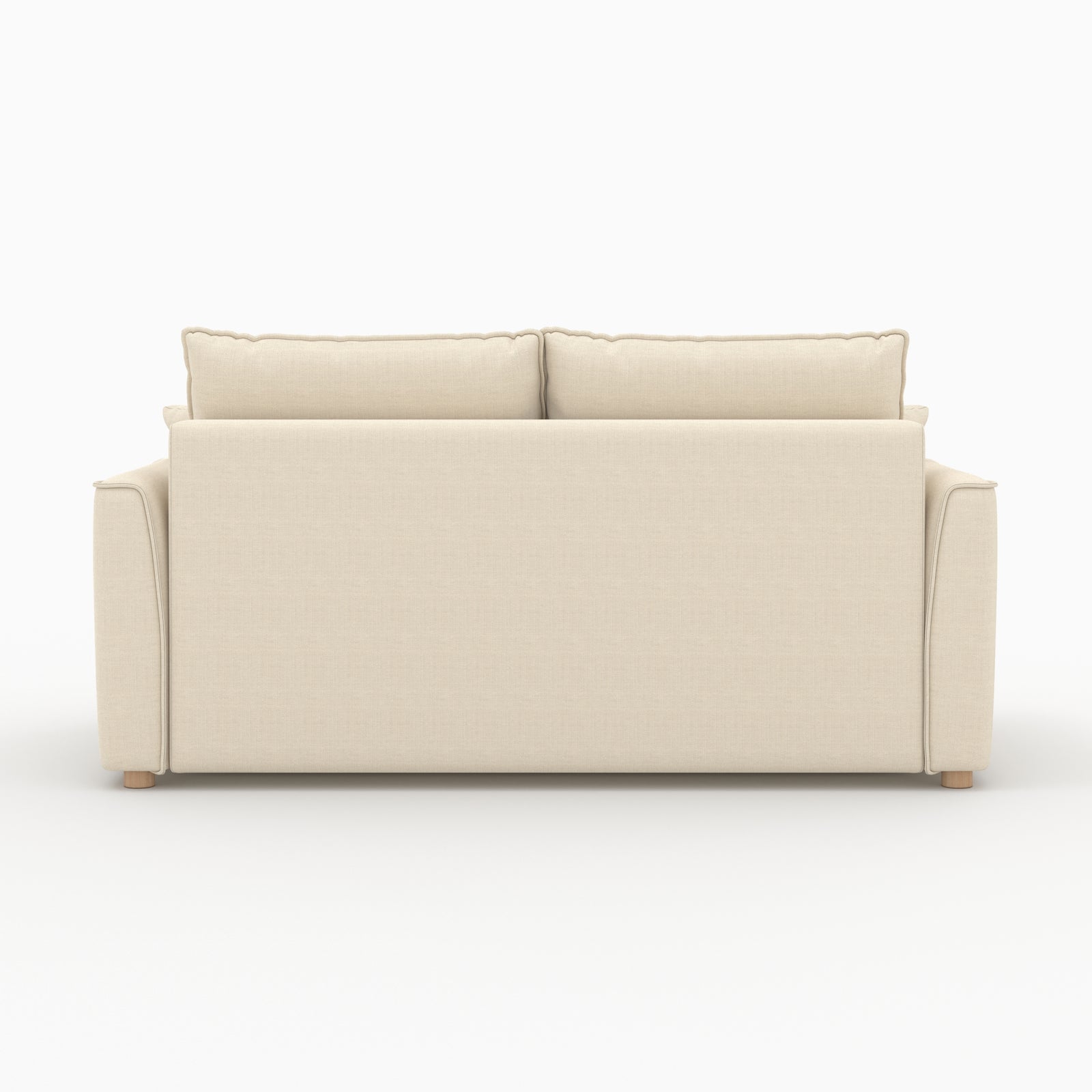 divano letto 2 posti in tessuto texture beige olympe