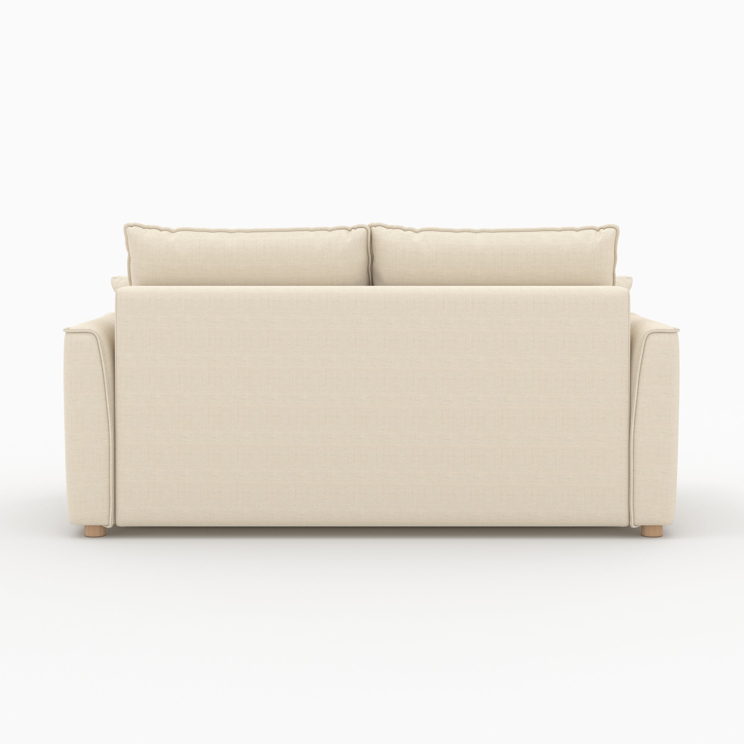 divano letto 2 posti in tessuto texture beige olympe