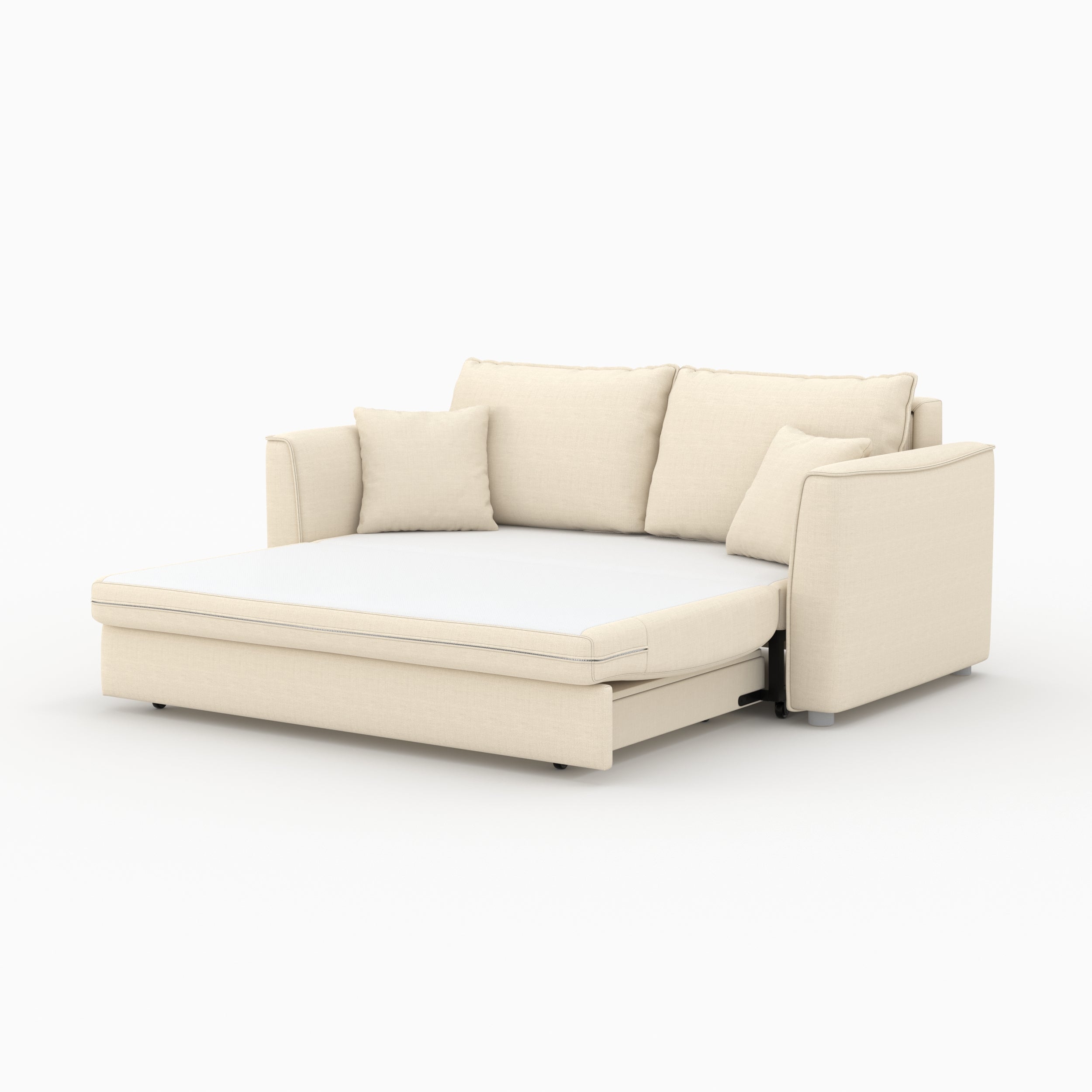 divano letto Olympe 2 posti in tessuto texture beige