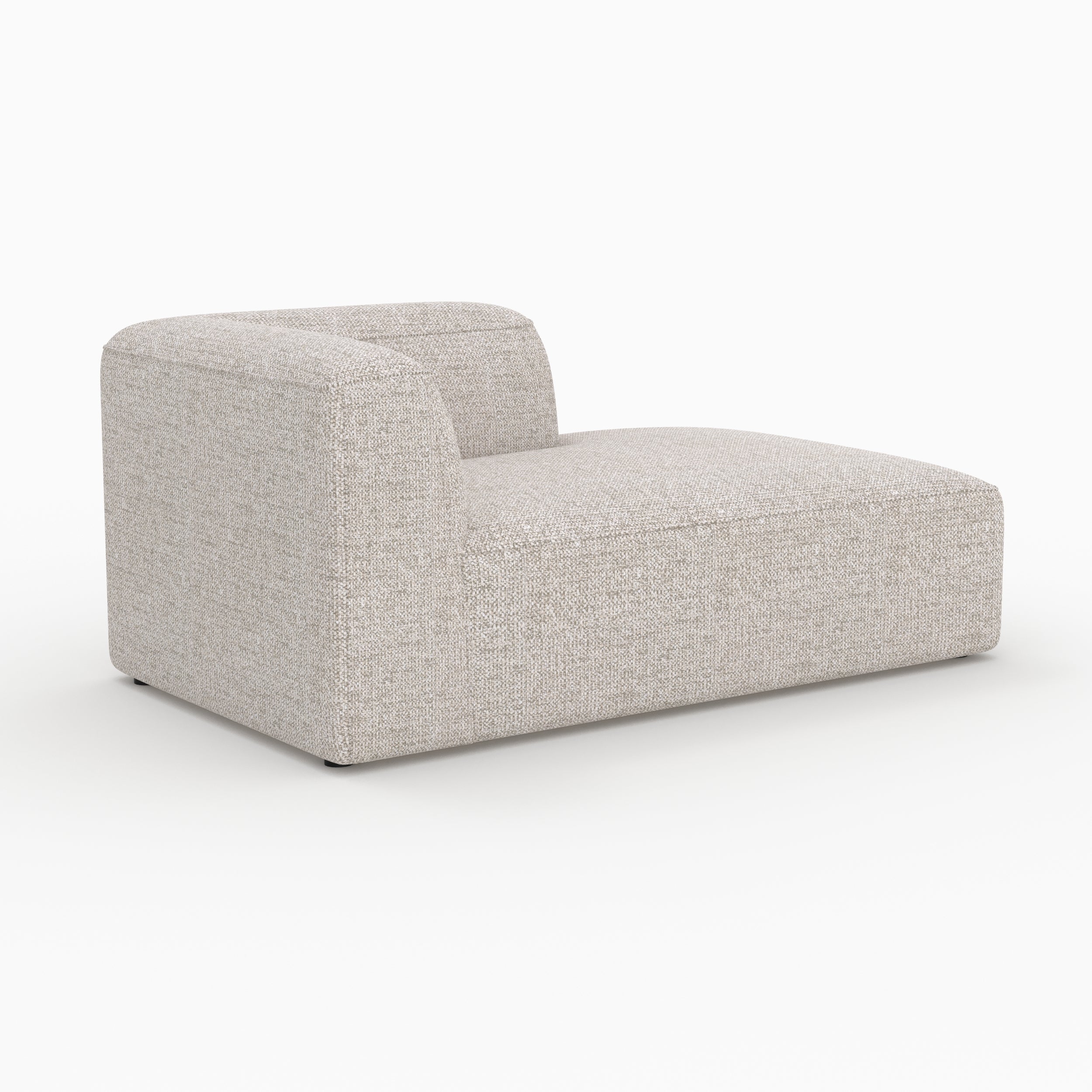 Canapé modulable Hestia méridienne angle droit tissu beige