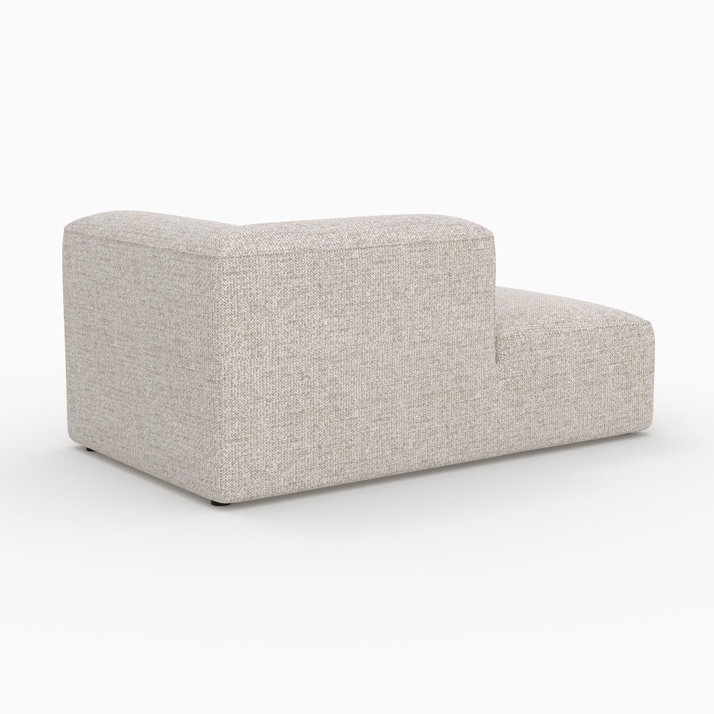 Canapé modulable Hestia méridienne angle gauche tissu beige