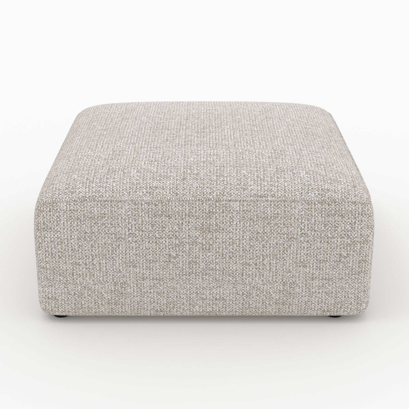 Canapé modulable Hestia pouf carre tissu beige