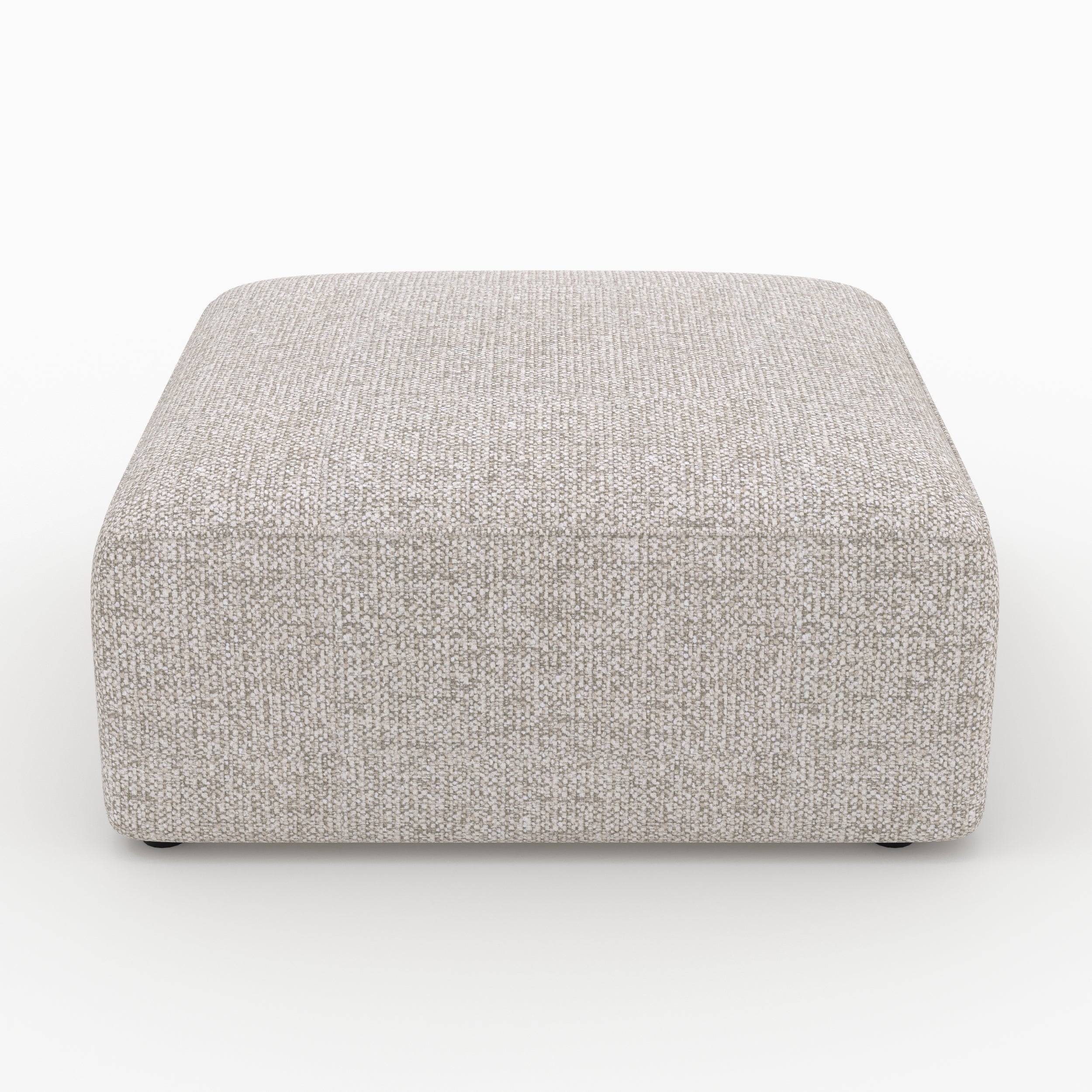 Canapé modulable Hestia pouf carre tissu beige