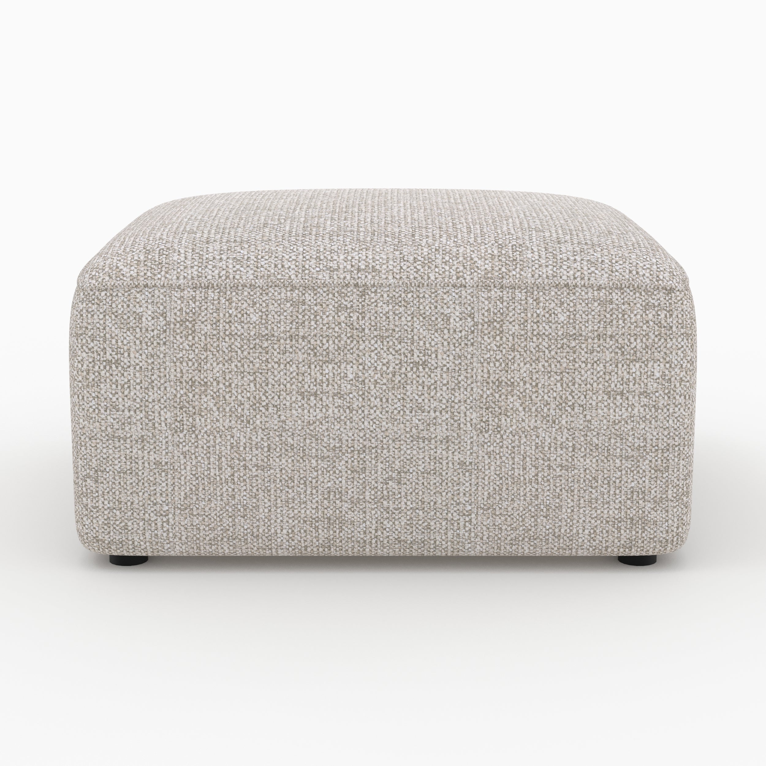 Canapé modulable Hestia pouf rectangulaire tissu beige