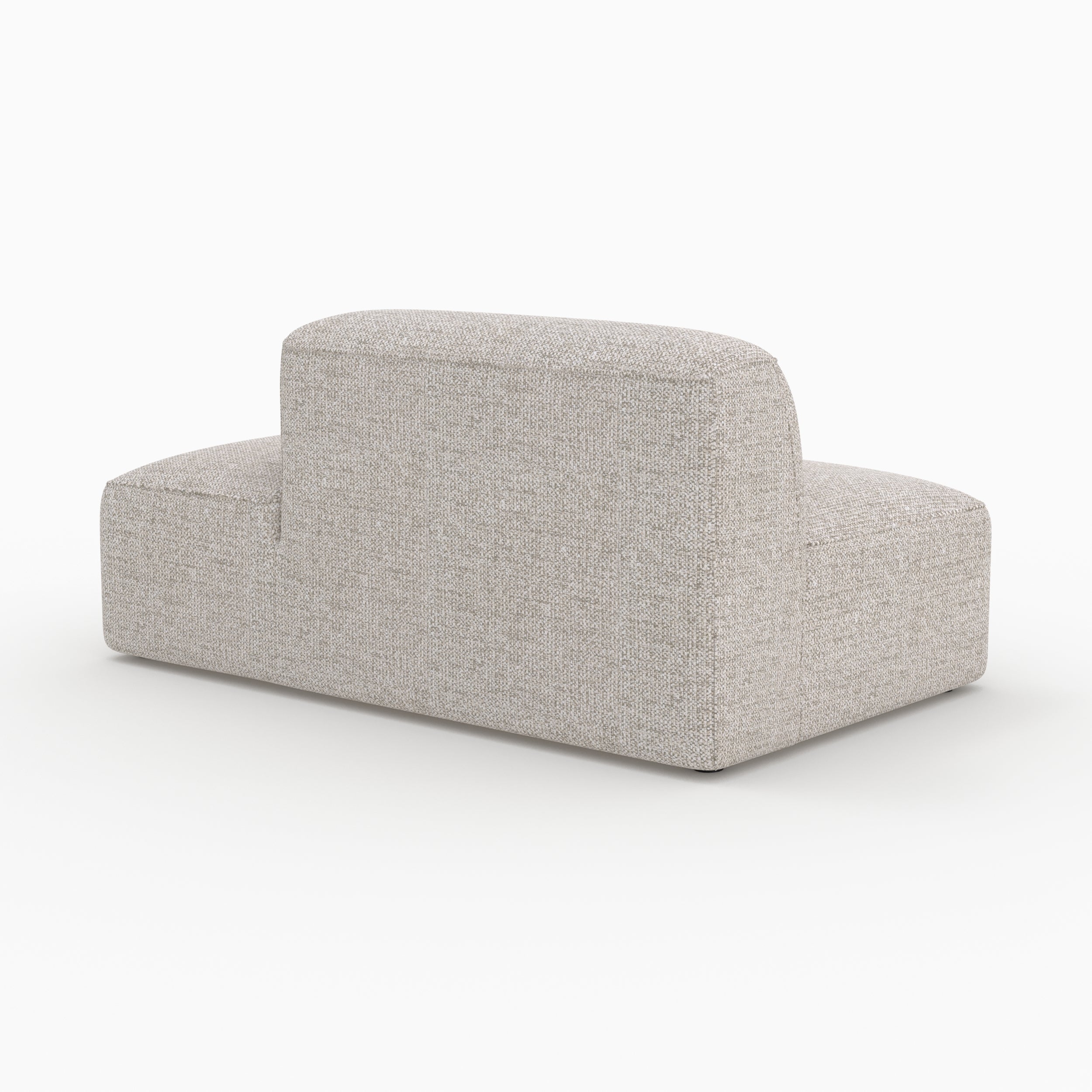 Canapé modulable méridienne Hestia dossier gauche tissu beige