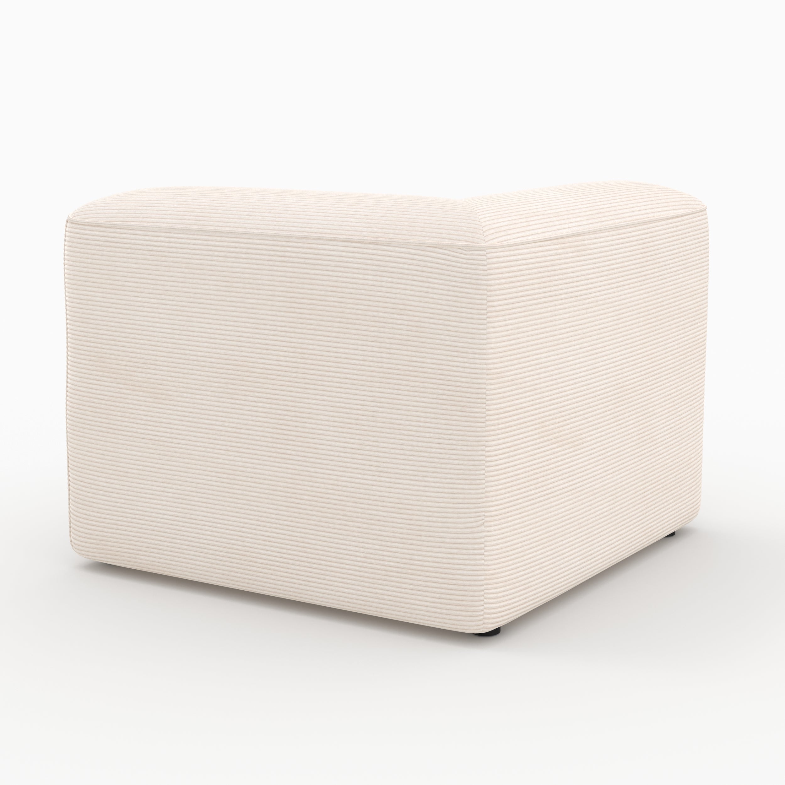 Canapé modulable Mina blanc cassé angle gauche style cocooning