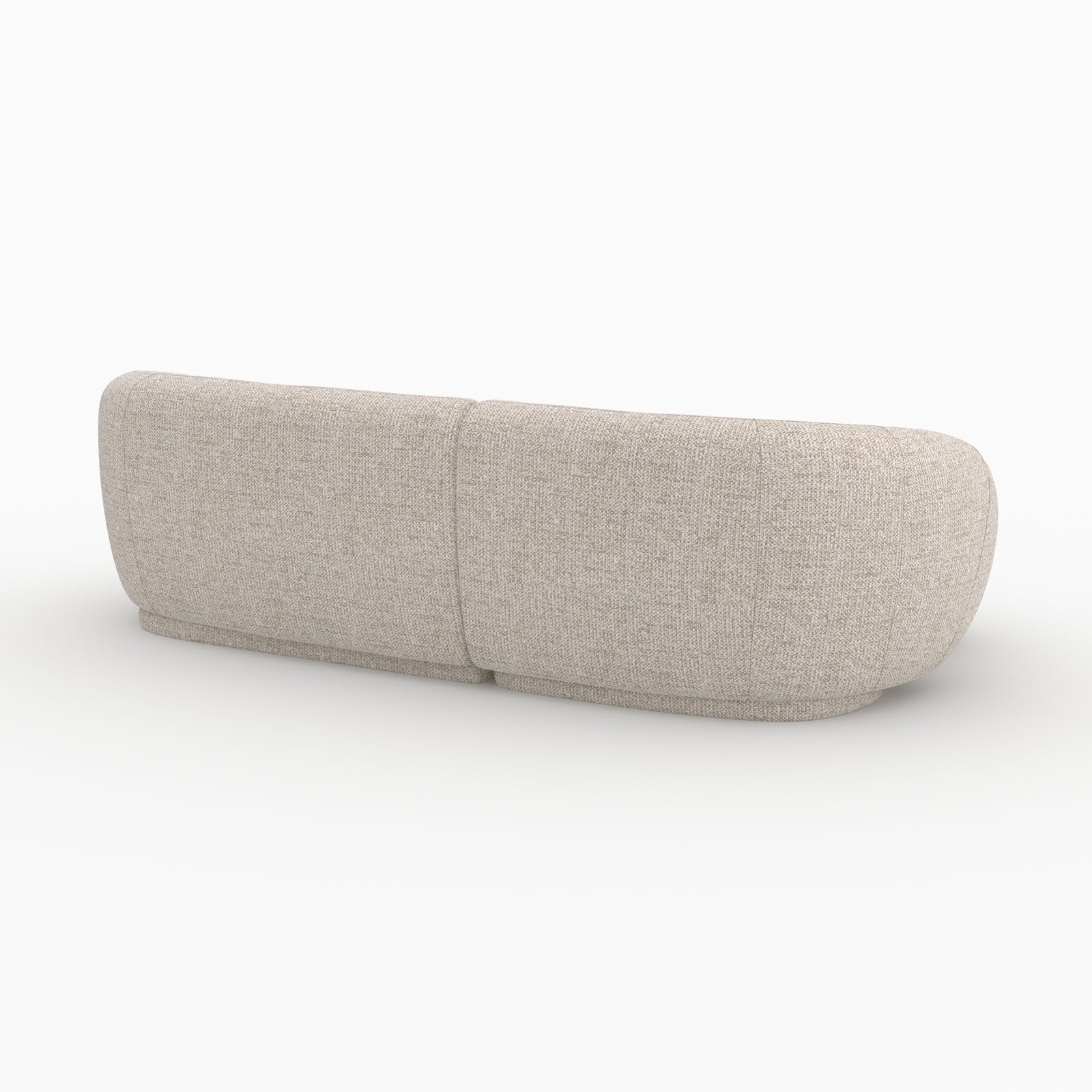 canape modulable nova angle 4 places beige chine tissu